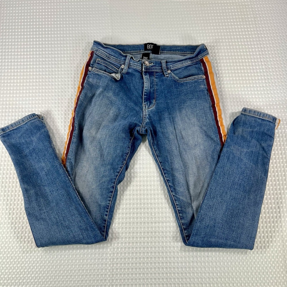 BDG Urban Outfitters Skinny Stretch Jeans Size 29 Blue Side Stripe Denim